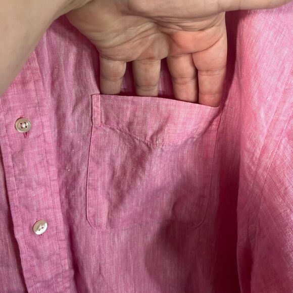 Overton 100% linen button down - Picture 7 of 8